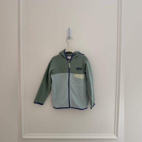 Patagonia Other - NWT 4T Patagonia Kids Two-Tone Sage & Mint Fleece Hoodie